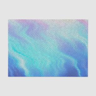 Papier Mousseline Joli Aqua bleu violet pastel carrelage mosaïque
