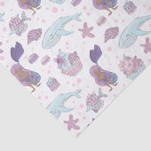 Papier Mousseline joli beach mermaid carrelé (Détail)