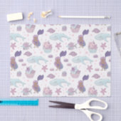 Papier Mousseline joli beach mermaid carrelé (Artisanat)