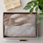 Papier Mousseline Joli Beige Blush Boho Rose Floral (Cadeau)