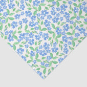 Papier Mousseline Joli bleu bleu bleu vert blanc persil Fleurs (Détail)