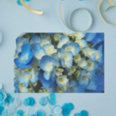 Papier Mousseline Joli bleu Hydrangea Floral