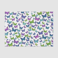 Joli bleu vert et violet Motif papillon