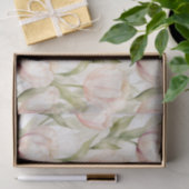 Papier Mousseline Joli Blush Crème rose Tulips Floral Mariage (Cadeau)