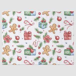 Papier Mousseline Joli bonhomme en pain d'épice de Noël