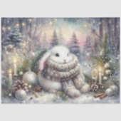 Papier Mousseline Joli Bunny Winter Wonderland Découpage (Recto)