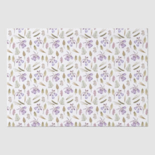 Papier Mousseline Joli cadeau de jardin de fleurs violettes anglaise