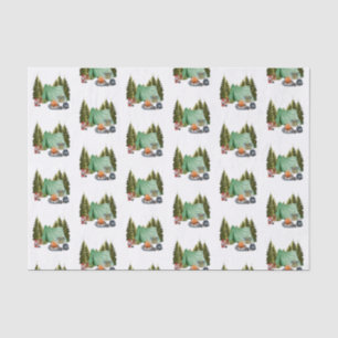 Papier Mousseline Joli Camping Thème Feu de Campement, Tente, Carrel