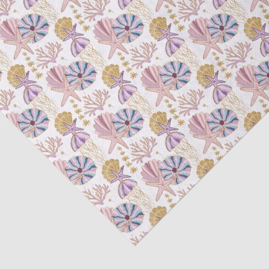 Papier Mousseline joli carrelage plage motif (Détail)