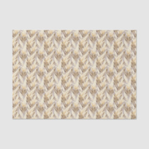Papier Mousseline Joli carrelé Pampas motif en herbe