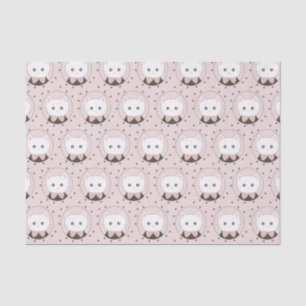 Papier Mousseline Joli chat visage rose Motif croustillant