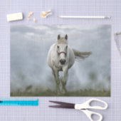 Papier Mousseline Joli Cheval Blanc Nuage Photo (Artisanat)