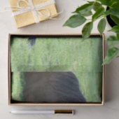 Papier Mousseline Joli Cheval Brown allongé dans l'herbe (Cadeau)