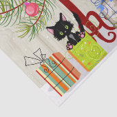 Papier Mousseline Joli Cheval Brown et Kitten Grange Noël (Détail)