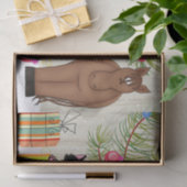 Papier Mousseline Joli Cheval Brown et Kitten Grange Noël (Cadeau)