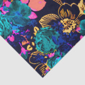 Papier Mousseline Joli chic fleurs abstraites arrière - plan (Détail)