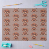 Papier Mousseline Joli chiot brun (Artisanat)