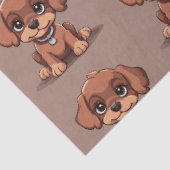 Papier Mousseline Joli chiot brun (Détail)