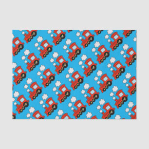 Papier Mousseline Joli choo choo rouge train cadeau d'anniversaire p