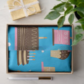 Papier Mousseline Joli couleur Whimsday Motif bleu (Cadeau)