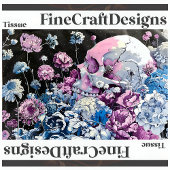 Papier Mousseline Joli Crâne Pastel Et Découpage Florale Droite 145