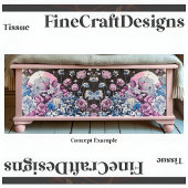 Papier Mousseline Joli Crâne Pastel Et Découpage Florale L&R 145