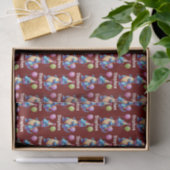 Papier Mousseline Joli dinosaure bleu d'anniversaire (Cadeau)