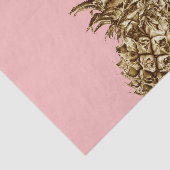 Papier Mousseline Joli élégant or girly & ananas rose pastel (Détail)