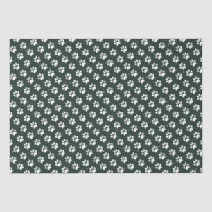 Papier Mousseline Joli Empreintes de pattes Neige Vert Anniversaire 