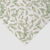 Papier Mousseline Joli feuillage vert (Détail)