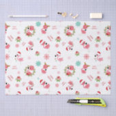 Papier Mousseline Joli Flamant rose de Noël Snowflake (Artisanat)
