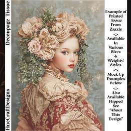 Papier Mousseline Joli floral féminin hivernal romantique FM5R décou