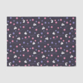 Papier Mousseline Joli lapin blanc lapin et Motif de fleurs (Recto)