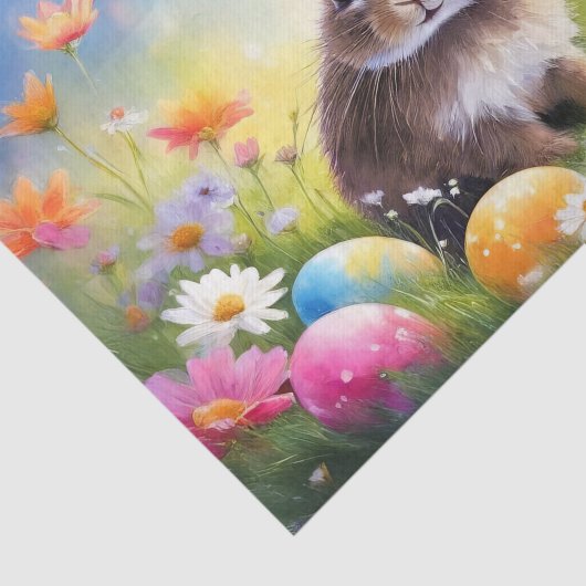 Papier Mousseline Joli lapin de Pâques Brown (Détail)