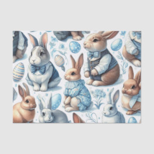 Papier Mousseline Joli lapin Vintage sans couture