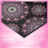 Papier Mousseline Joli mandala rose sur noir |
