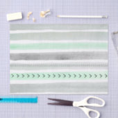 Papier Mousseline Joli Mint Vert gris Aquarelle Motif (Artisanat)