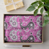 Papier Mousseline Joli Motif Boho Paisley Rose (Cadeau)
