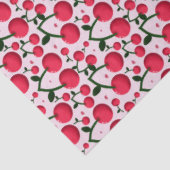 Papier Mousseline Joli motif cerise esthétique | Cerise rouge sans c (Détail)