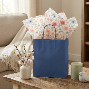 Papier Mousseline Joli motif d'art floral français shabby chic