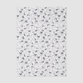 Papier Mousseline joli motif de chien de yoga sur fond blanc (Recto)