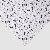 Papier Mousseline joli motif de chien de yoga sur fond blanc (Détail)
