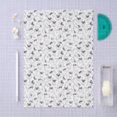 Papier Mousseline joli motif de chien de yoga sur fond blanc (Artisanat)