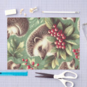 Papier Mousseline Joli Motif de hérisson Vintage (Artisanat)