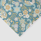 Papier Mousseline Joli Motif de Peacock Floral Illustrations (Détail)