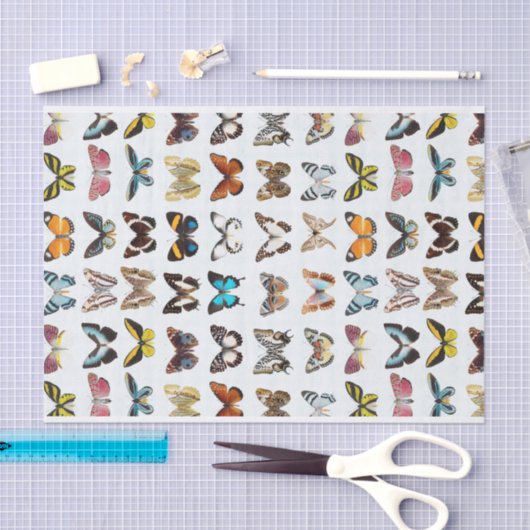 Papier Mousseline Joli Motif des papillons (Artisanat)