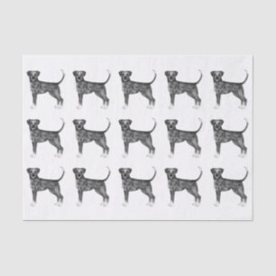 Papier Mousseline Joli motif d'un chien Boxer en noir et blanc