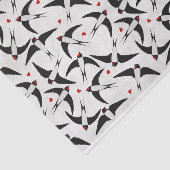 Papier Mousseline Joli Motif fait d'oiseaux d'hirondelles volants (Détail)