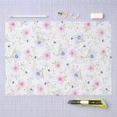 Papier Mousseline Joli motif floral (Artisanat)