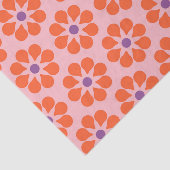 Papier Mousseline Joli motif floral rétro (Détail)